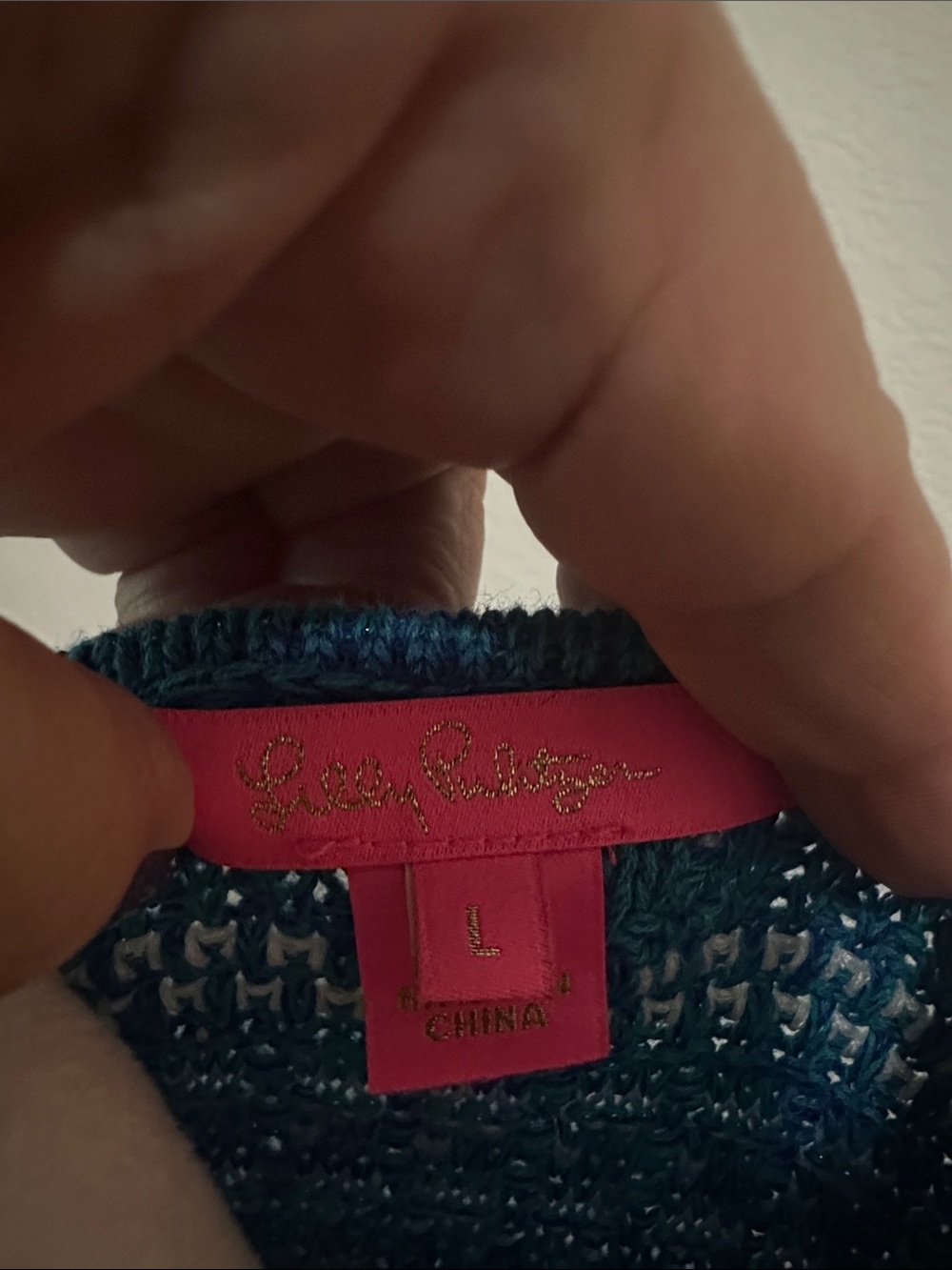 Lilly Pulitzer Teal & Blue Fringe Knit Cardigan - Picture 2 of 4